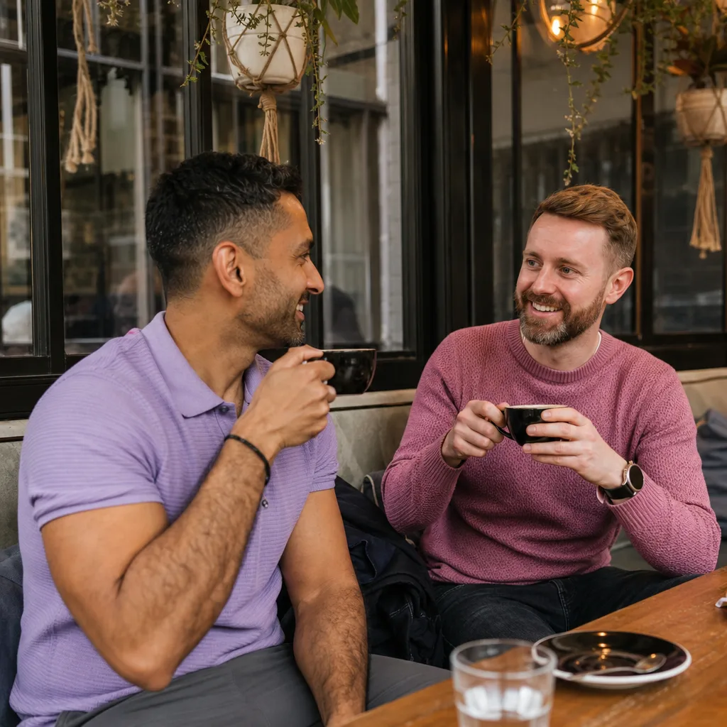 A person using a dating profile privately on a smartphone in King's Lynn